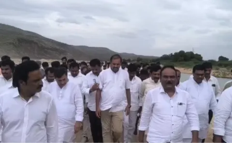  YSRCP Protests Against Illegal Sand Mining in Annamayya District