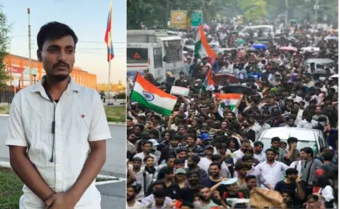Bihar man claims he was booked in NEET protest case despite being in Russia 