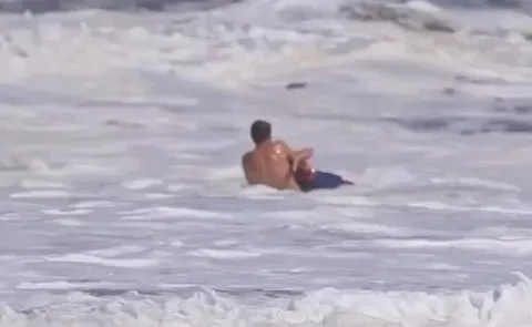16-year-old lifeguard rushed into rough surf to rescue a 10-year-old boy at Seabright Beach14