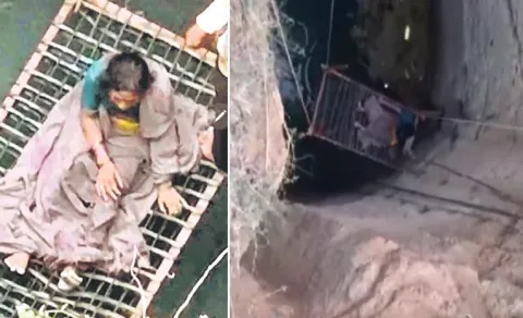 woman survives 24 hours in farm well after being pushed in karimnagar