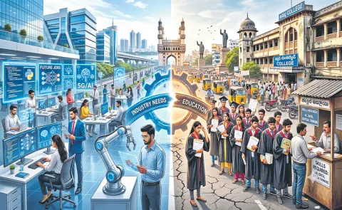 Lack of industrial skills among technical graduates in India