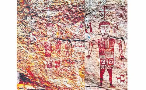 Rare rock paintings discovered in Mulugu district