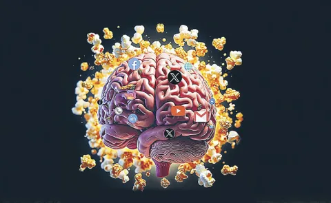 Teenagers and young adults face the highest risk of developing popcorn brain syndrome