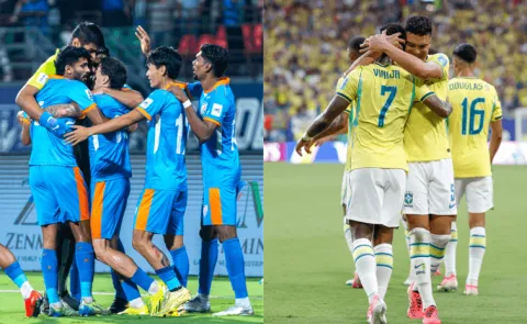Hosts India will play Brazil football team on October 3 in Kolkata