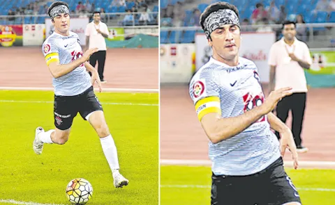 Ranbir Kapoor played football Match For Unprivileged Children