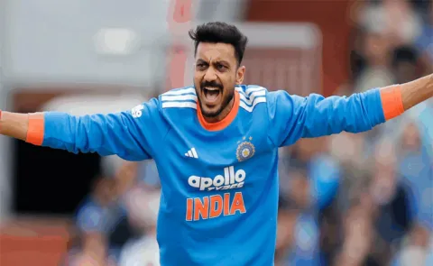 Axar Patel becomes the first Indian Mens spinner to complete 100 wickets in T20Is