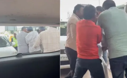 YSRCP State Joint Secretary Syringarapati Sandeep Arrested At Guntur Toll Gate