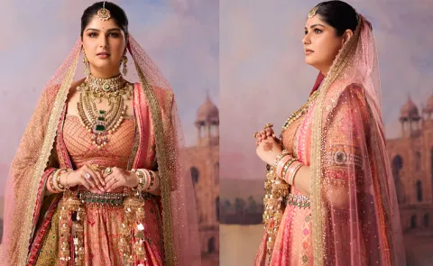 Anshula Kapoor Mom 42 YearOld Zardozi Dupatta Along With Her lovely Lehenga