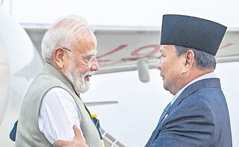 PM Narendra Modi Lands in Jakarta