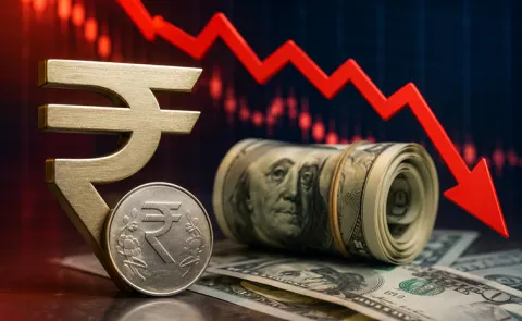 Indian Rupee Falls 25 Paise Against US Dollar