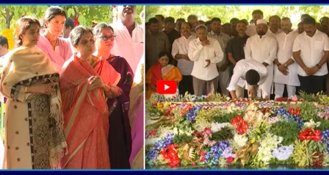 YS Jagan Pays Tributes YS Rajasekhara Reddy At YSR Ghat  1