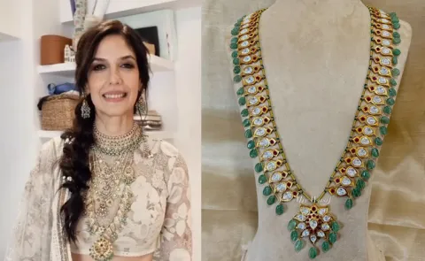 Aamir Khan 3rd  wife Gauri Spratt’s bridal look and The Hyderabadi haar speciality