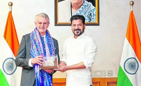 Canadian High Commissioner Chris Cooter meets CM Revanth