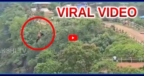 A Technical Fault In A Zipline Left A Tourist Stranded Mid Air 1