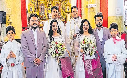 Kerala: Identical twin grooms married identical twin brides