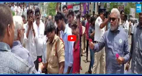 Ambati Rambabu Hilarious Fun with AP Police At YSRCP Protest 1