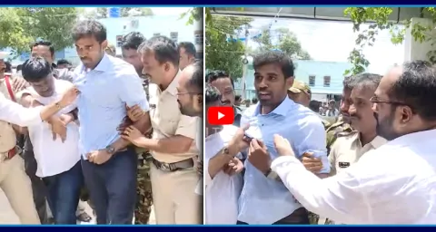 Police Attack On Chevireddy Harshit Reddy 1