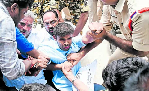 Police attack on Chevireddy Harshit Reddy