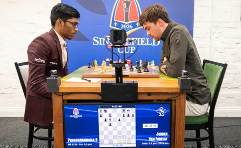 R Praggnanandhaa Bounces Back-Crushes Jorden Van Foreest At Sinquefield Cup