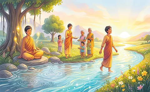 Human struggle moves from limitation to self-bliss through a predictable inner cycle