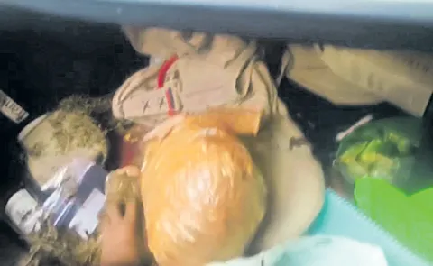 Marijuana and alcohol found in police car in Andhra Pradesh