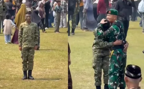 A Hug That Worked Like Magic: Commander Consoles Lonely Soldier at Graduation