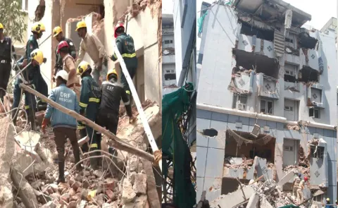 TPBO Santhosh Suspended In Gachibowli Building Collapse Incident