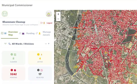 Artificial intelligence surveillance on road cleanliness in Khammam
