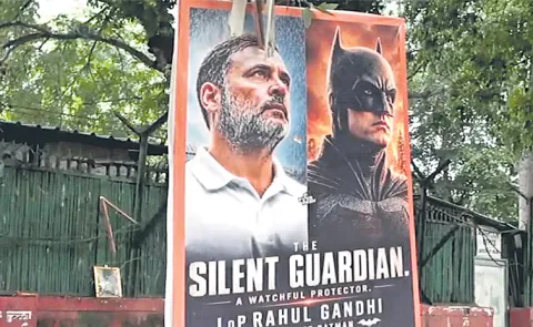 Rahul Gandhi Turns Real-Life Batman In Delhi Posters
