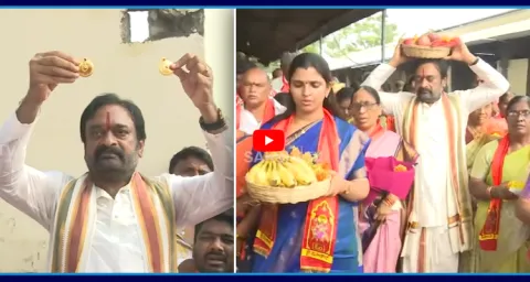 Ambati Murali Offers Mangalsutra To Bhramaramba Ammavaru 1