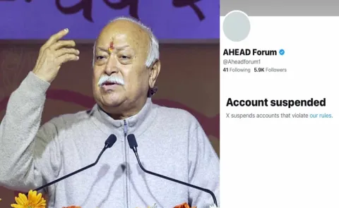 RSS Chief Mohan Bhagwat US event organiser AHEAD X account suspended
