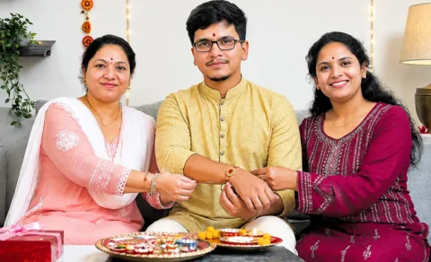 Rakhi From London To Hometown For Brother