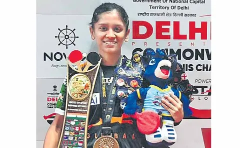 Sreeja wins doubles title