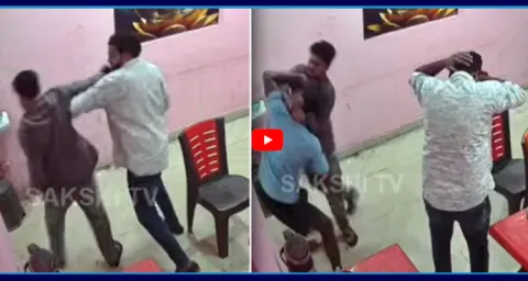 Fight For Curd At Biryani Center In Mancherial 1