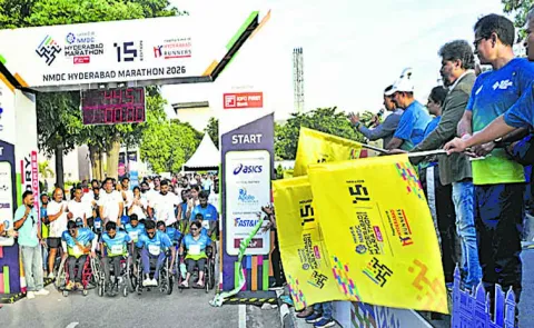 Hyderabad Marathon 2026 held at Hitex Madhapur