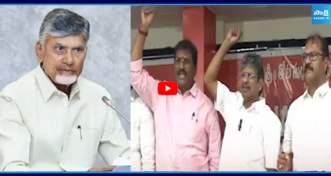 Government Employees Launch Protest Against Chandrababu Govt 1