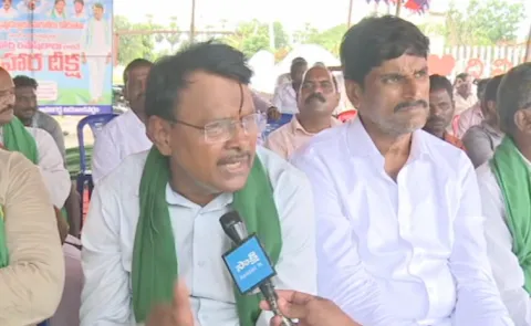 Former MLA Simhadri Ramesh Hunger Strike In Avanigadda