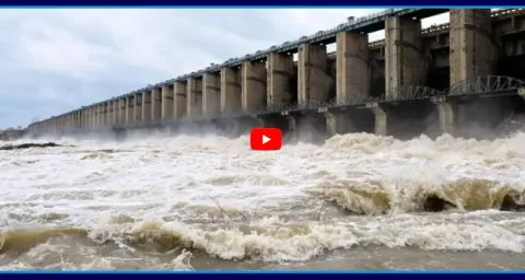 Heavy Flood Water To Jurala Project 1