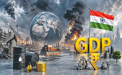 India GDP growth rate rises to 7. 8percent in first quarter of FY 2026-27
