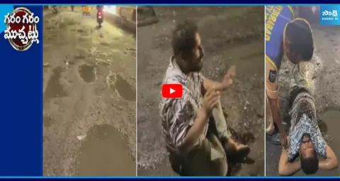 “I Won’t Get Up Until the Road Is Repaired” Man’s Protest on Hyderabad Road Goes Viral! 1