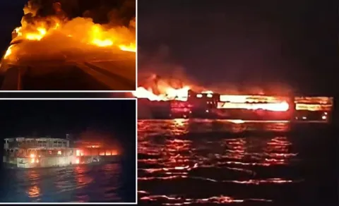 Ferry Fire in Philippines 5 Dead 87 Missing7
