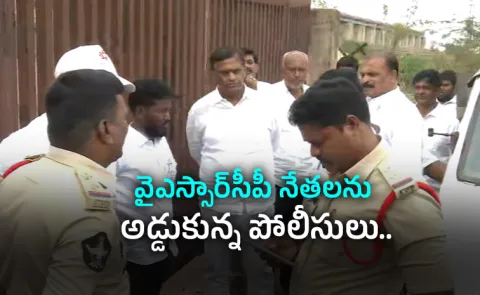 Police Stop YSRCP Leaders From Visiting Pothireddypadu Sparking Tension