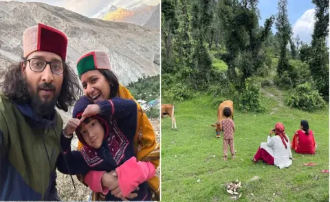 indian family leaves corporate life in singapore to raise their child in uttarakhand