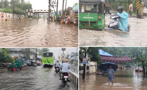 Heavy Rain Fall In Vijayawada And Chance In Telangana Also