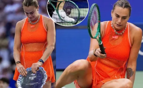 Aryna Sabalenka destroys racket in wild meltdown after losing US Open final