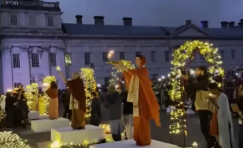 Historic First Ganga Aarti on River Thames