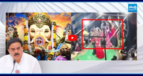 Recording Dances During Ganesh Immersion In Nadendla Manohar Constituency 1