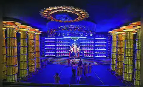 Bappas Cosmic Science Themed Ganesh Pandal in Nagpur9