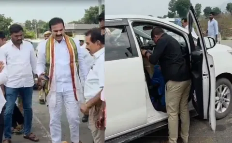 Power bank Fire In Dornakal MLA Ramachandru Naik Car