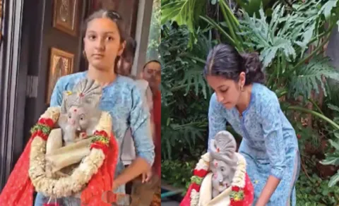 Ganesh Nimajjanam at Hero Mahesh Babu house video goes viral